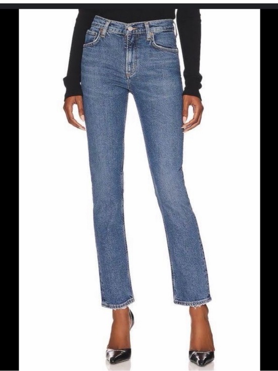 Agolde Denim - AGOLDE Lyle Low Rise Slim Jeans Size 26 Medium Wash Straight Leg Denim
